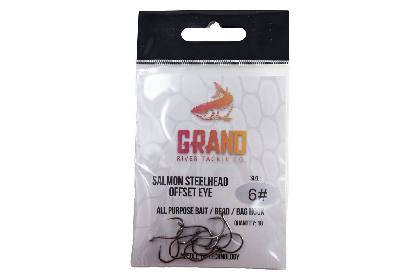 Salmon Steelhead All Purpose Bait / Bead / Bag Hook Offset Eye